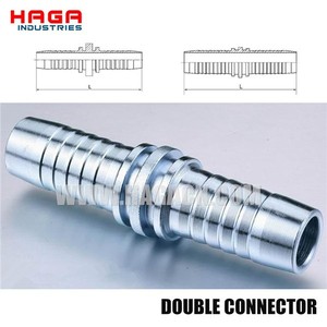 Tubo vertical métrico de acero inoxidable/acero al carbono, virola Din recta (90011), accesorios hidráulicos, Conector de manguera Doble