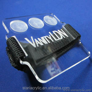 Заводская оптовая продажа, прозрачная акриловая палитра для макияжа с ремешком для путешествий и багажа для магазина макияжа - Product Image 5