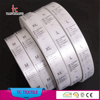 Usine en gros étiquette de soin de lavage de taffetas en nylon de ruban de satin pour l'impression TCSBD01-100