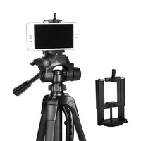 Trépied professionnel WF-3520 noir pour appareil photo et caméscope, téléphone portable et vidéo avec tête de poignée et extenseur de trépied pour photo