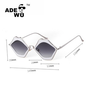 ADE WU STY5723M Retro forma de labios sombras mujeres <span class=keywords><strong>90s</strong></span> Vintage famoso gafas de sol marca diseñador fiesta encantadoras gafas de sol mujer UV400 - Product Image 5