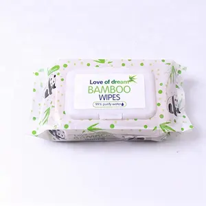 China Factory Supplier Alcohol Free baby cleansing plant fiber bamboo baby wipes Price Competitive pureen baby wipes