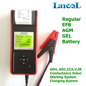 Cho lancol 12V pin kỹ thuật số xả <span class=keywords><strong>Tester</strong></span> High End AGM Gel CCA chỉ số pin hiển thị với máy in công cụ Chẩn đoán - Product Image 2