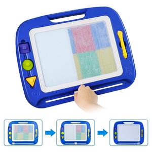 Tavolo da <span class=keywords><strong>disegno</strong></span> giocattolo con supporto pieghevole, appiedino, 3 timbri, Non tossico magnetico scarabocchio per bambini - Product Image 2