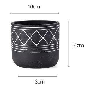 Commercio all'ingrosso moderna <span class=keywords><strong>vasi</strong></span> da <span class=keywords><strong>giardino</strong></span> coperta esterna in <span class=keywords><strong>cemento</strong></span> fioriera vaso di fiori vaso da fiori con la linea - Product Image 3