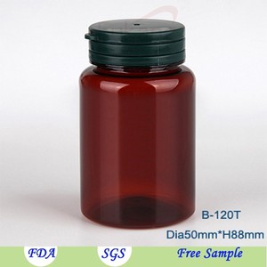 Flacone per pillole di medicina verde trasparente in PET da 300cc con tappo a strappo bianco bottiglie rotonde mediche in plastica PET - Product Image 6