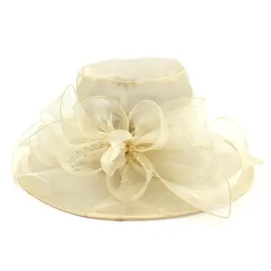 Venta al por mayor 2019 nueva moda sombreros de Iglesia elegante de boda de sombreros mujeres sombreros de Iglesia