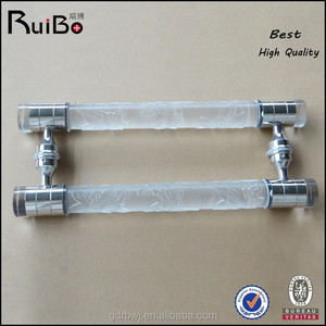 Hoa Văn Sang Trọng Thiết Kế Trắng Acrylic Khắc Cửa Kéo Xử Lý - Product Image 2