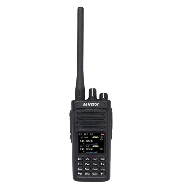 HYDX D2000 UHF VHF 5W Radio Digital, Radio FM perekam GPS Dual Band portabel