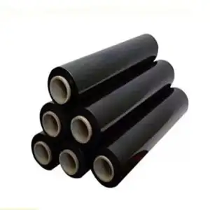 High quality black stretch film pallet shrink wrap/wrapping plastic film