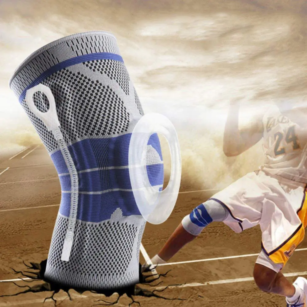 دعامة الركبة مع بطانة حماية من السيليكون والمعادن هدفين لتشغيل الركض الرياضية كرة السلة ماكينة ليزر لتخفيف ألم المفاصل التهاب المفاصل
