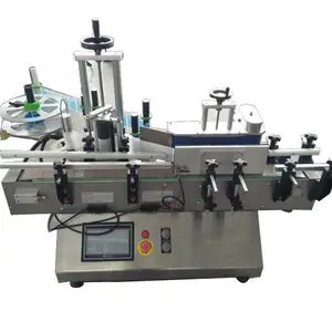 Tafelmodel Automatische Ronde Fles Flacon Etikettering Machine geschikt voor 30-100mm fles diameter