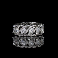 Anéis de diamantes tanishq da china 925 do ouro branco