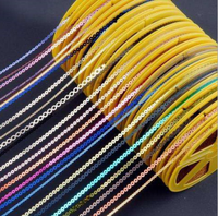 Chaîne ronde 3MM 4MM 5MM 6MM 7MM, ligne CD, paillettes PET/bande de paillettes PET pour vêtements