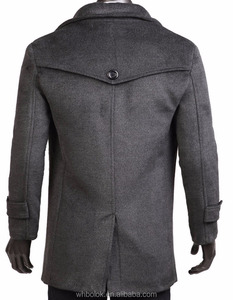 Cappotto in Lana da <span class=keywords><strong>Uomo</strong></span> Stile Trench, Nuovo Modello Doppiopetto con <span class=keywords><strong>Pelliccia</strong></span> di Pecora, Taglie Grandi, Vendita all'Ingrosso - Product Image 2