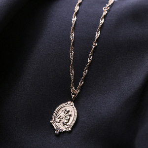 Iglesia de Cristo joyería oro tono colgante collar 18 K oro <span class=keywords><strong>Virgen</strong></span> <span class=keywords><strong>Mar</strong></span>ía COLLAR COLGANTE con cristal - Product Image 3
