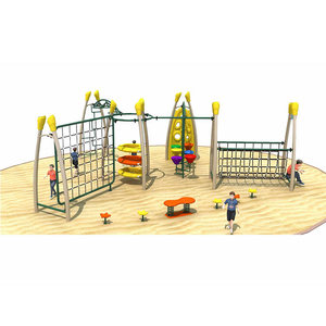 Jaring Memanjat Tempat Bermain Luar Ruangan Gaya Baru 2020 Anak-anak Pemanjat Plastik dan Slide Monyet Bar - Product Image 3