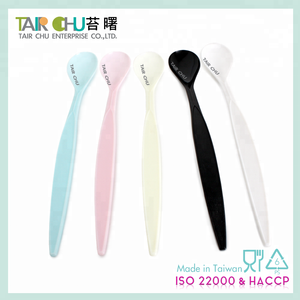 Cuchara desechable para batidos, mango largo de plástico, Color rojo, 19,5 cm - Product Image 5