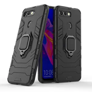 BIBERCAS Top Quality Hybrid TPU PC Ring holder shockproof cover hard bumper pone case for huawei honor V20 cover