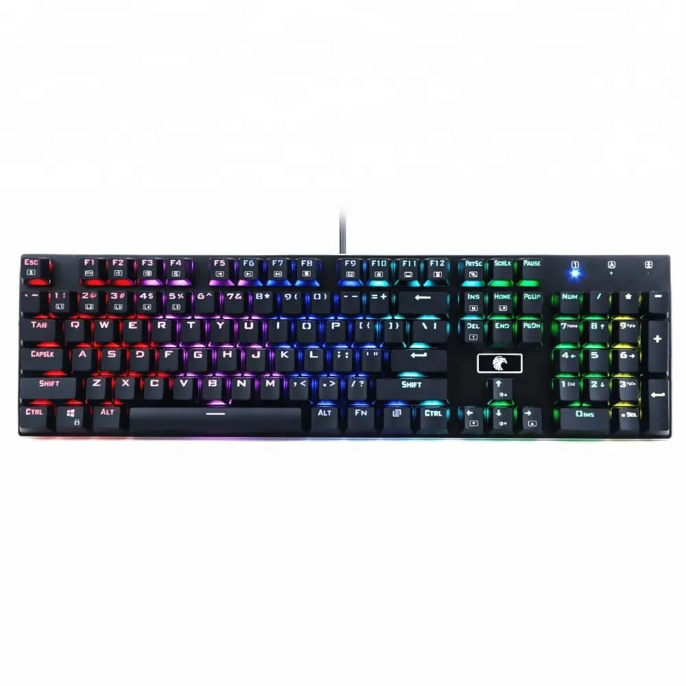 OEM Factory Z-88 RGB Hintergrund beleuchtete mechanische Tastatur 104 Tasten Anti-Ghosting-Gaming-Tastatur mit abnehmbaren blauen Schaltern
