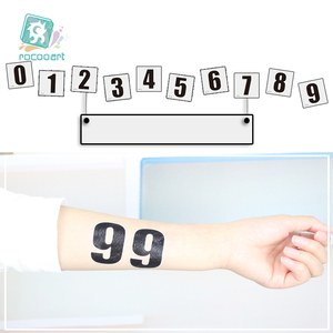 Autocollant de <span class=keywords><strong>tatouage</strong></span> pour numéro de course de triathlon, <span class=keywords><strong>bras</strong></span>, jambe, épaule, sport, tatouages imperméables pour numéro de course, autocollants temporaires - Product Image 2