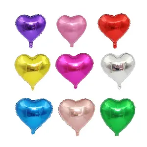 Toptan ucuz yüksek kaliteli 10 inç 18 inç kalp şekilli düğün parti dekorasyon folyo kalp balonlar