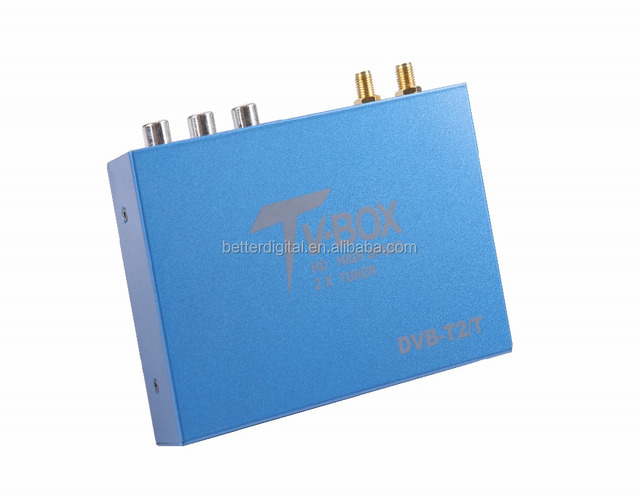 Car DVB T2 Tuner H.265/HEVC Supported 1 Year Warranty CE ROHS Certified Blue Design