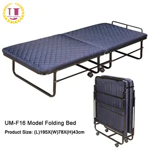 Cadre de lit pliant en métal Portable avec matelas, vente en gros, livraison gratuite