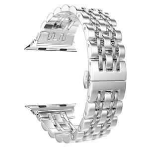 Bracelet Tschick pour Apple <span class=keywords><strong>iWatch</strong></span> série <span class=keywords><strong>4</strong></span> 40mm <span class=keywords><strong>44mm</strong></span>/série 3 2 1 38mm 42mm, Bracelet de remplacement en acier inoxydable - Product Image 5