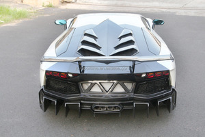Fibra de carbono Convertible cubierta del motor del coche para Lamborghini Aventador LP700-4 Roadster Convertible estilo D - Product Image 4
