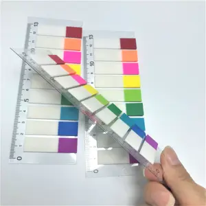 Disesuaikan Transparan PET Sticky Notes dengan Aturan untuk Perlengkapan Sekolah