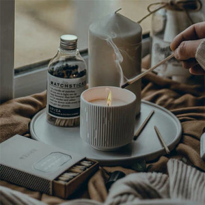 Fancy Handmade Elegant White Wedding Decorative Matte Ceramic <strong>Candlestick</strong> <strong>Holder</strong> with Lids for Christmas - Product Image 3