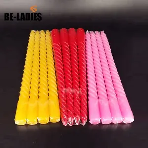 Velas de palo de Pilar espiral coloridas para fiesta de cumpleaños, precio barato, venta al por mayor