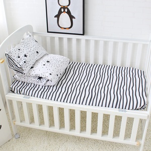 Selimut Quilt Warna Polos Katun 100% Lembut Anak Perempuan Anak Laki-laki Sarung Bantal Selimut 3 Potong <span class=keywords><strong>Set</strong></span> Tempat Tidur Bayi - Product Image 2