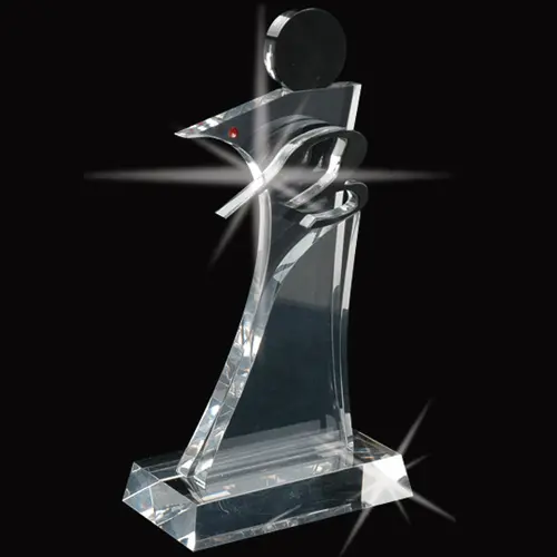 KM-XP34 Penjualan Terbaik Piala Kristal Kaca, Piala Berbentuk Bintang Emas Kristal