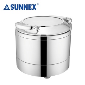 SUNNEX 2025, nueva estación de sopa eléctrica duradera de alta calidad con tapa de vidrio, calentador de alimentos para frotamiento pulido para Hotel - Product Image 1