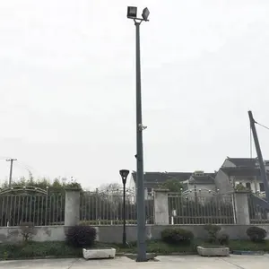 핫 딥 아연 도금 및 분말 코팅 16m 높은 돛대 홍수 조명 강철 극 광장 조명