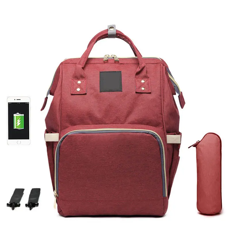 Mommy Bag Charging USB Backpack Multifunctional Large Capacity Baby Outgoing Mom Lightweight Maternal and Infant Bag