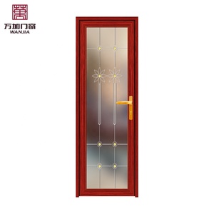 Portes intérieures en verre dépoli en aluminium de conception moderne WANJIA, portes en verre à battants personnalisées, <span class=keywords><strong>porte</strong></span> à battants en aluminium - Product Image 6