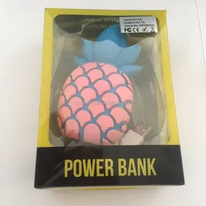 Pink Pineapple Power Bank 2600mah With One USB Output For Mobile Emergency Charger