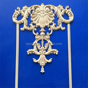 Architectural Wood Molding Appliques Decorative Wood Embellishments For Furniture