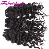 Extensions de cheveux humains brésiliens Remy 100% naturels, tissées à la main, double épaisseur, ondulées, de 10 à 36 pouces