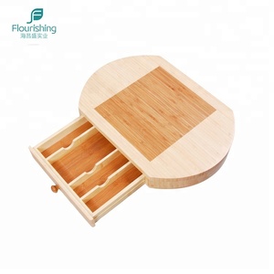 Venta caliente tabla de cortar de bambú tabla de cortar con cajón - Product Image 1