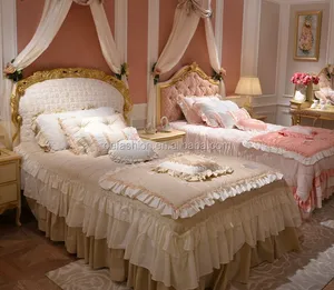 工厂价格木制单人床设计女孩床，卧室家具儿童床