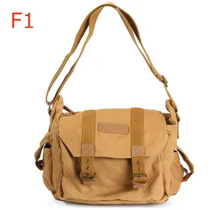 Original F1 Khaki Vintage Canvas DSLR Camera Messenger Bag Soft Diagonal Shoulder Bag for Cameras