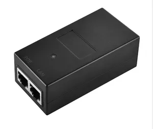 Injetor passivo poe 12w 24w, 12v, 18v, 24v, 48v, 56v, 100mbps, 1000mbps, interruptor de alimentação, adaptador dual rj45