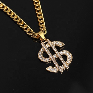 Collier vintage bijoux hip hop, fait à la main, en argent américain, chaîne, Dollar - Product Image 2