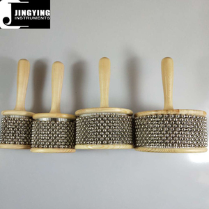Usine Jingying, grossiste spécialisée dans la fabrication d'instruments <span class=keywords><strong>de</strong></span> percussion Cabasa à manche en bois et billes en fer - Product Image 3