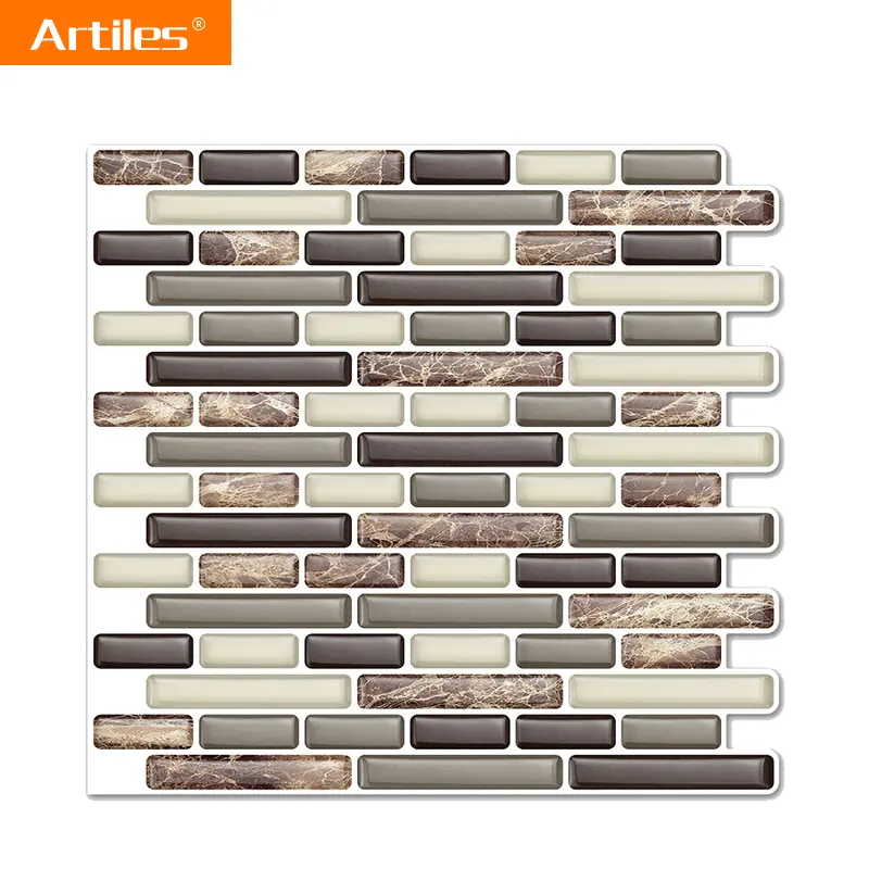 Wall Tile Decals Vinyl Mosaic Sticker WATERPROOF Tile oder Wallpaper für Kitchen Bath Mosai