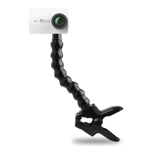 Custom Jaws Flex Clamp Mount with 4/1 Bolt Screw for Action Cameras Gooseneck Mount Flexible Arm for Sport Camera